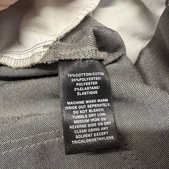 LAFAYETTE 148 Pants Size 16W Coated Mercer Skinny Ankle Shale Gray Stretch $598 - Picture 6 of 6